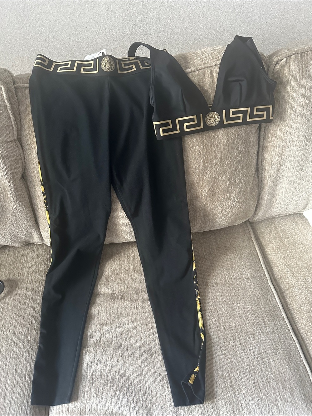Versace Greca Medusa Activewear Set – Black & Gold